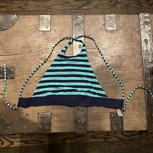 Aerie “crop” high neck halter bikini top
